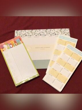 Weekly meal planner pad bundle
